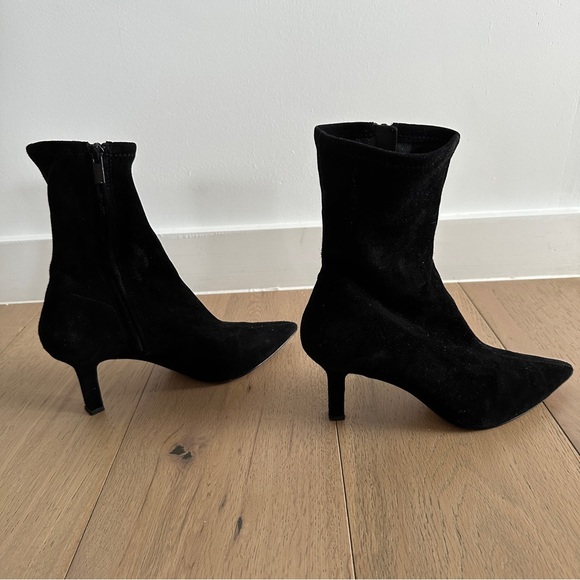 & Other Stories Pointy Sock Booties in Black Suede 38 - Picture 5 of 12